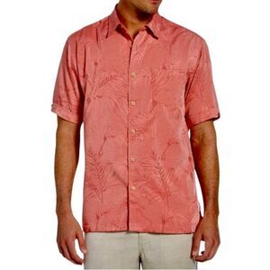 Cubavera Tropical Short Sleeve Shirt in Peachy Pink Men’s XL